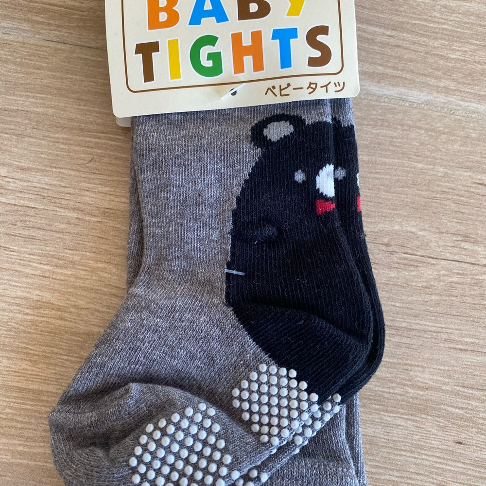 New Baby Tights with Bear Design Size 6-12M